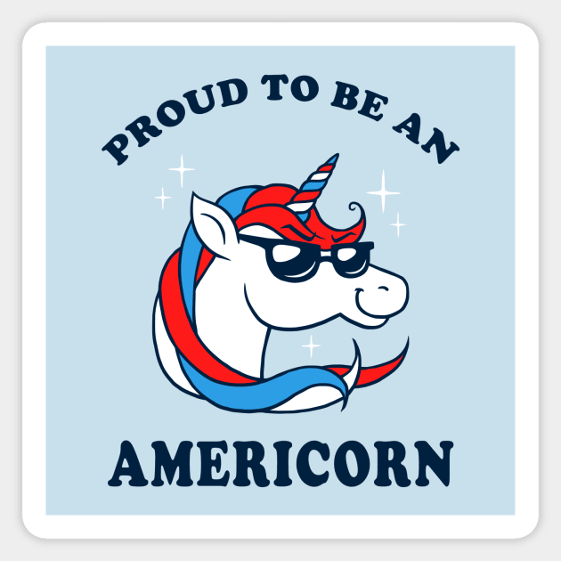 Proud To Be An Americorn Sticker by dumbshirts